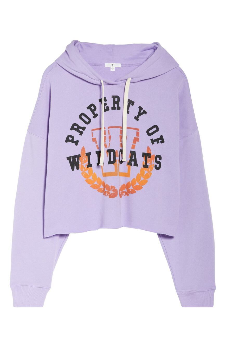 BP. Nordstrom Wildcats Hoodie Sweatshirt in Purple Drawstring